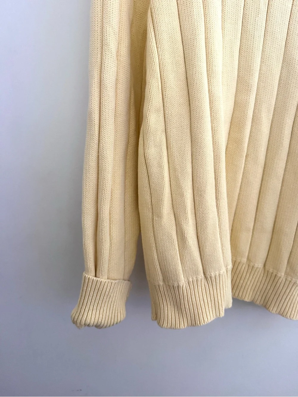 Butter Yellow Ribbed Knit Sweater • Classic • Cottagecore • Cozy
